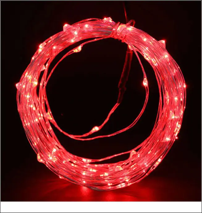 10 м 100 светодиодов медная проволока СВЕТОДИОДНЫЕ Звездные огни 12 В DC СВЕТОДИОДНАЯ