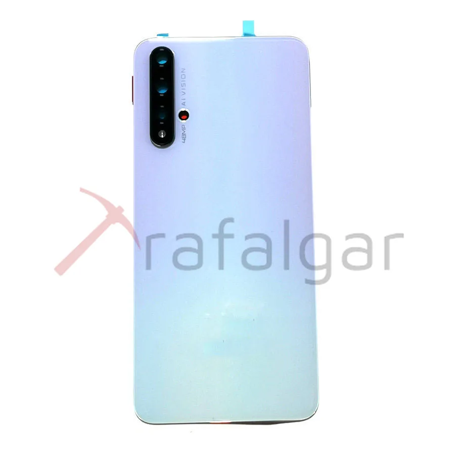 Для huawei Honor 20 крышка батареи Задняя стеклянная панель двери корпус чехол для Honor 20 Pro Задняя стеклянная крышка+ объектив камеры+ клей - Цвет: for Honor 20 White