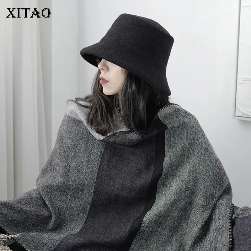 

XITAO, женская мода, новые однотонные, маленькие, свежие, повседневные, стильные, свободные, элегантные, Minority 2020, зимние, для взрослых, Fedoras ZY2044