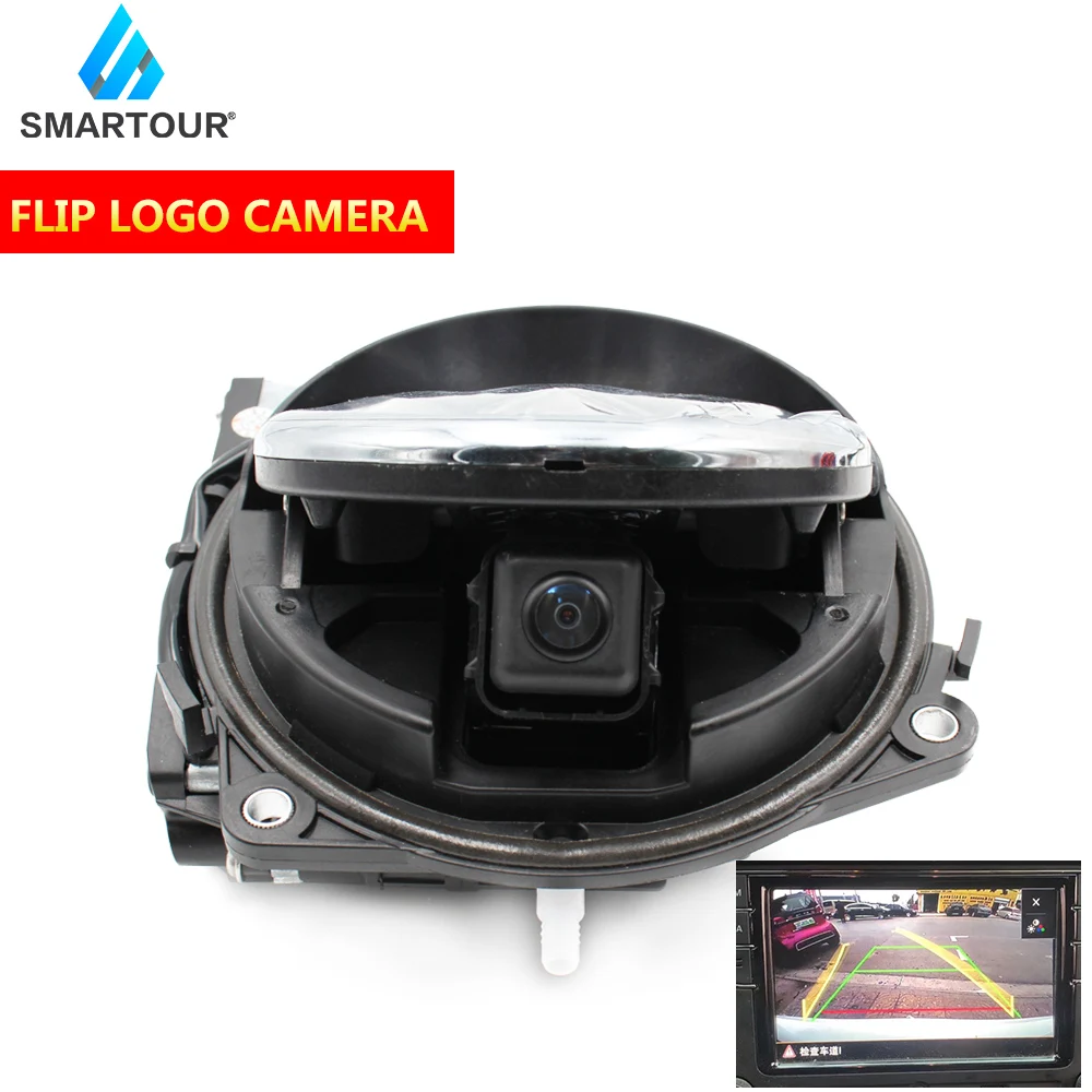 

Car Flip Logo Reverse Camera for Volkswagen for VW Golf 5/6 MK6 Passat B6 B7 CC B8 Golf 7 Emblem Rear View Camera RGB CVBS CCD