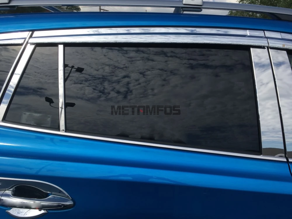 Для Toyota Rav4 Rav 4 2013 нержавеющая сталь окна центр столба крышка отделка украшения полосы автомобиля Стайлинг части