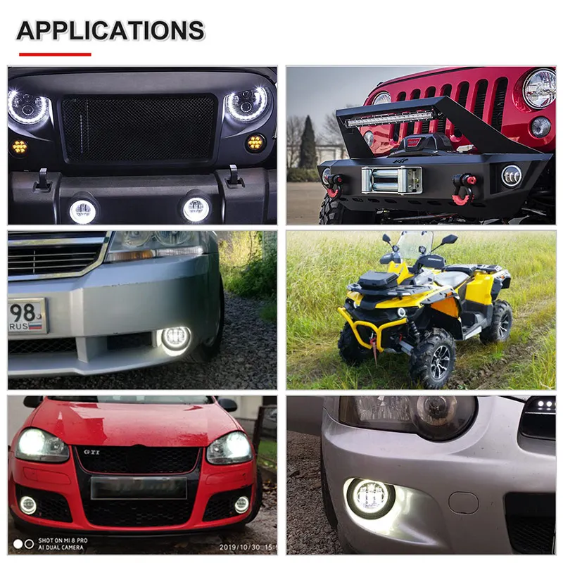 Комплект из 2 предметов 4 дюймовый круглый светодиодный Противотуманные фары фар