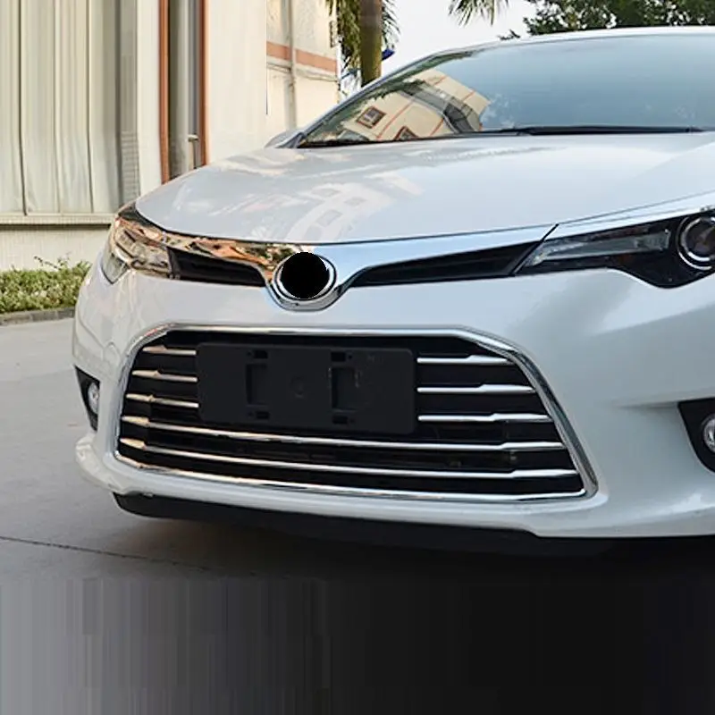 Body Front Bumper Grille Automobile Chromium Modified Decorative Car Styling Protecter Covers Accessory 17 18 FOR Toyota Corolla |