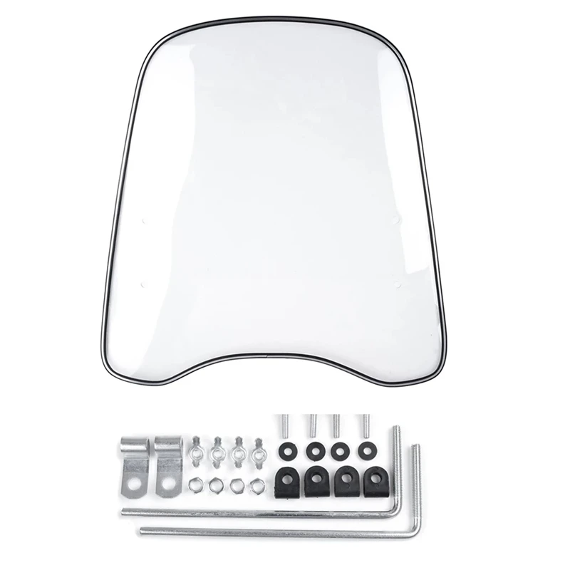 

2Mm Thick Universal Motorcycle Windshield Windscreen Clear Deflector Wind Shield Clear