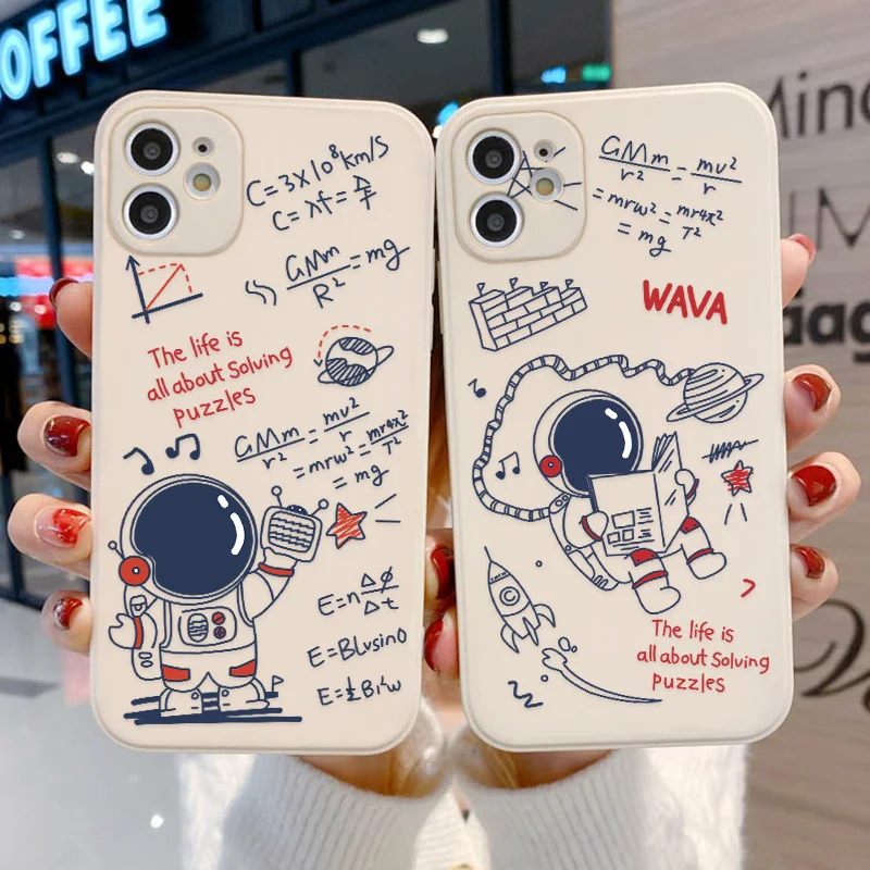 Astronaut Phone Cases For Iphone 11 Case Iphone 13 14 Pro Max 12 7 8 XR X Xs SE 2020 6 6s Plus Mini SE 2020 14 Plus Cover Coque