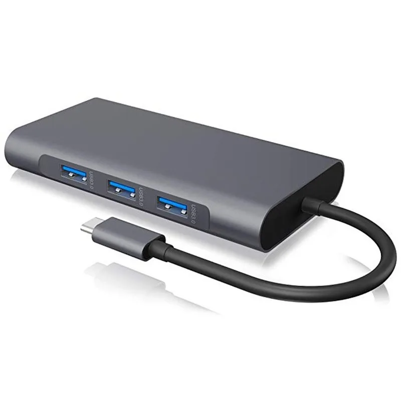 Док станция с разъемами типа c и HDMI совместимая VGA RJ45 PD USB 3 0 многофункциональная