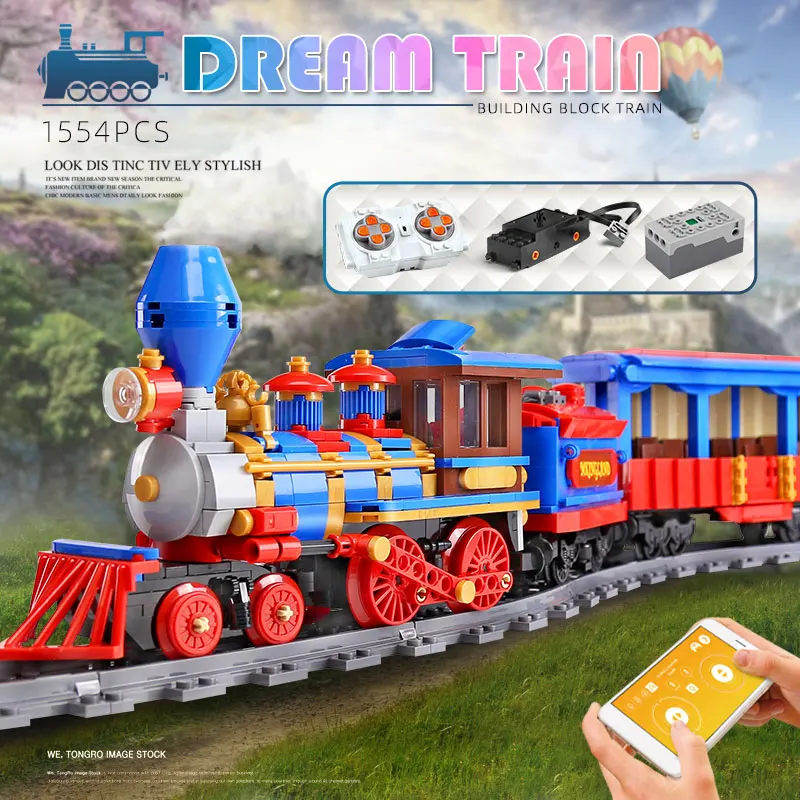 Высокотехнологичные игрушки MOULD KING 12004 совместимые с 71044 моторизованным поездом и