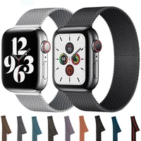 strap for apple watch band 44mm 40mm iwatch 45mm 41mm stainless steel metal bracelet magnetic loop band apple watch 3 4 5 se 6 7