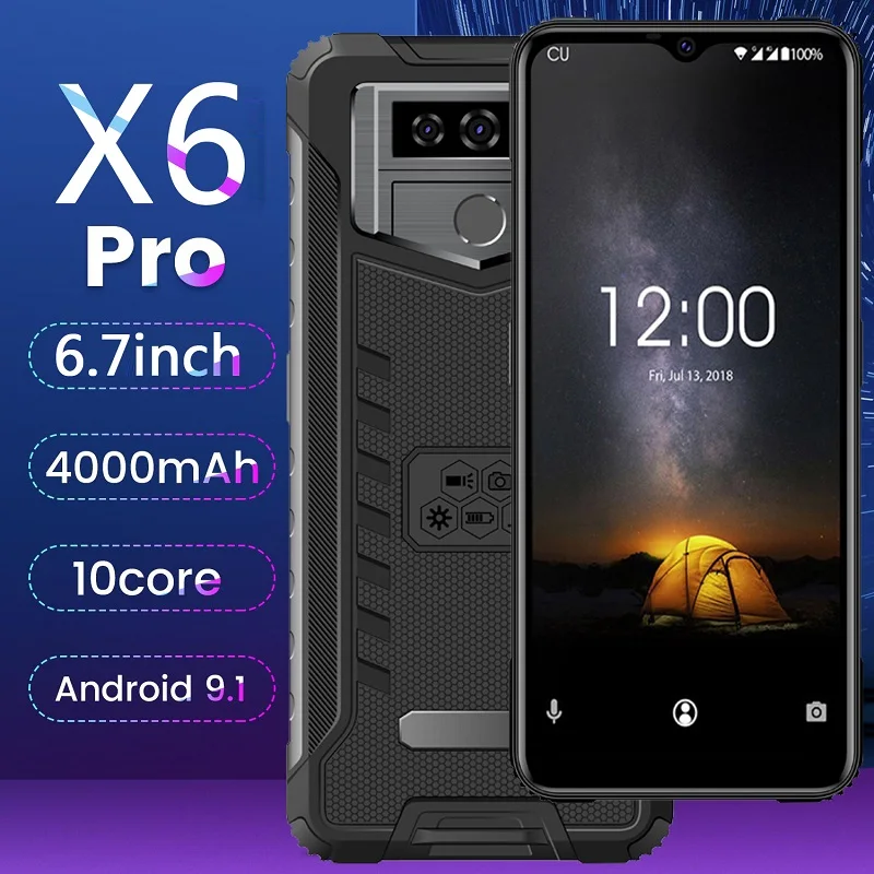 X6 капли воды стекло градиент процесс 4G поддерживает распознавание лица 4800mAh