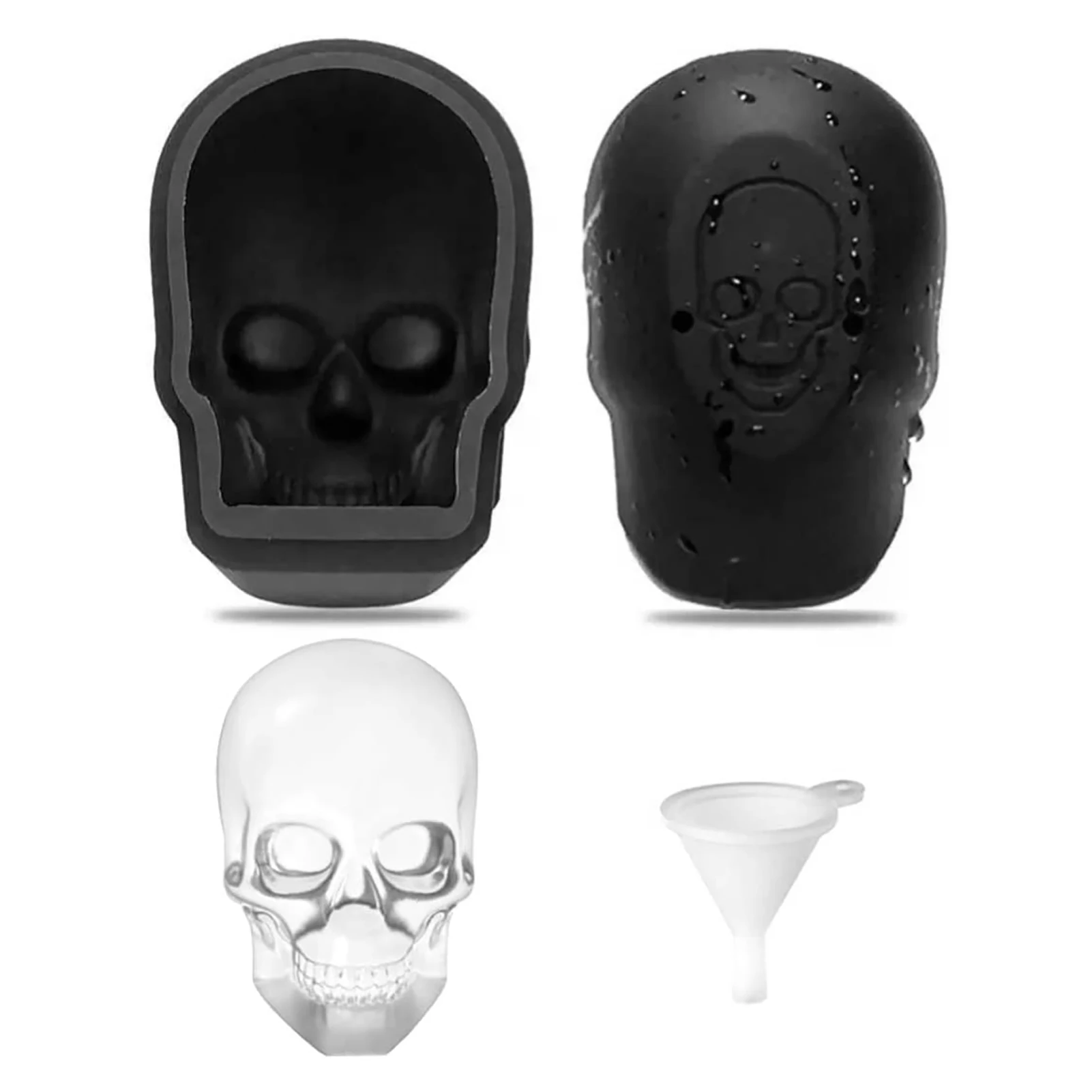 

DIY Creative Molds for Bars Silicone Skull Ice Cube 3D Skull Ice Mold Silicone Skull Ice Cube Mold