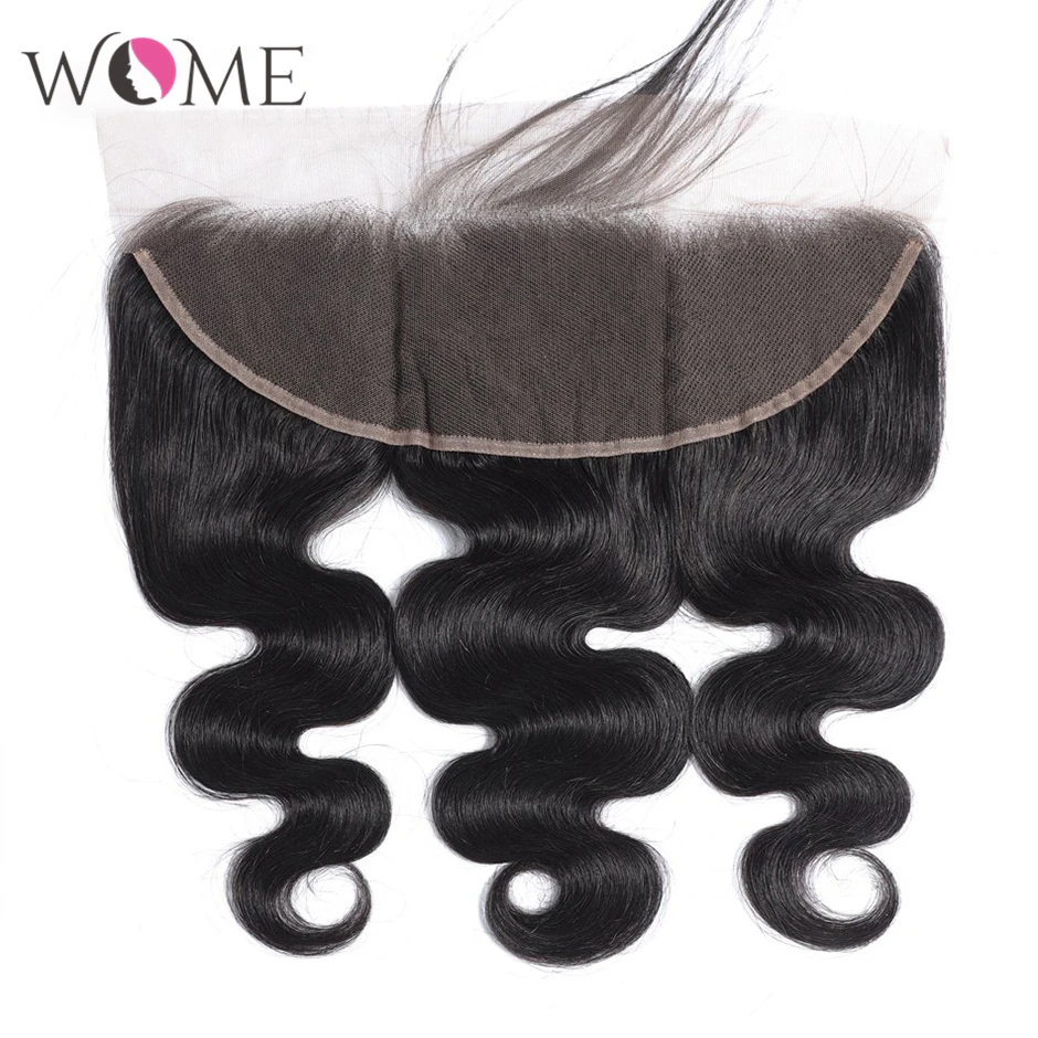 Женские волосы 13X4 волнистые фронтальные бразильские человеческие Фронтальная