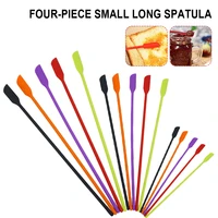 4pcs seasoning spatula tool set reusable silicone bottle beauty spatula for kitchen jars butter cream bottles