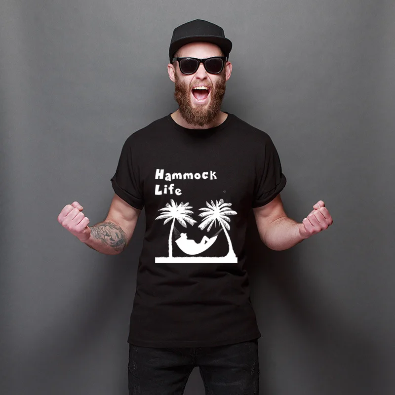 

New Coming Hammock Life Hip hop Streetwear Tee-Shirt Pure Cotton Comics Tops T Shirt O-Neck Manga Tees For Unisex