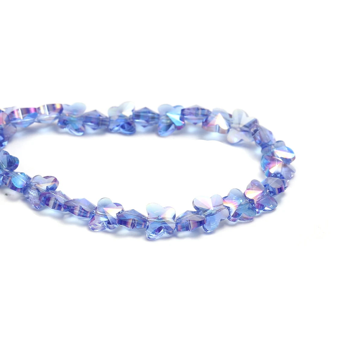 

Wholesale 10 Strands 8x6mm Insect Glass Beads Butterfly Animal Blue Violet Transparent AB Color Spacer Beads For Jewelry Making