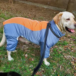 Winter Clothes for Dogs Thick Fleece Waterproof Dog Jacket Warm Coat Reflective Pet Overalls for Lar in India