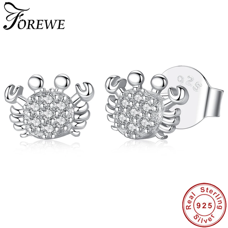 Женские серьги гвоздики из серебра 100% пробы с фианитом|Серьги-гвоздики| |