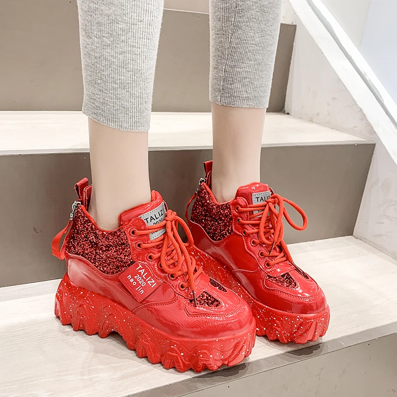 Женская обувь Кроссовки на плоской платформе спортивная для прогулок бега Zapatos De