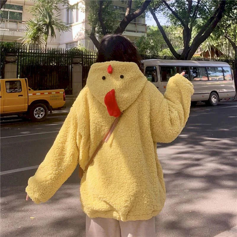 

parka autumn and winter 2020 small fresh and cute age reduction hooded thickened lamb wool student long-sleeved cotton jacket