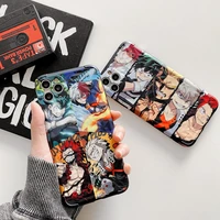 my hero academy anime todoroki phone case for iphone 12 11 pro xs max 7 8 plus se2020 x xr cool cartoon soft silicone back cover