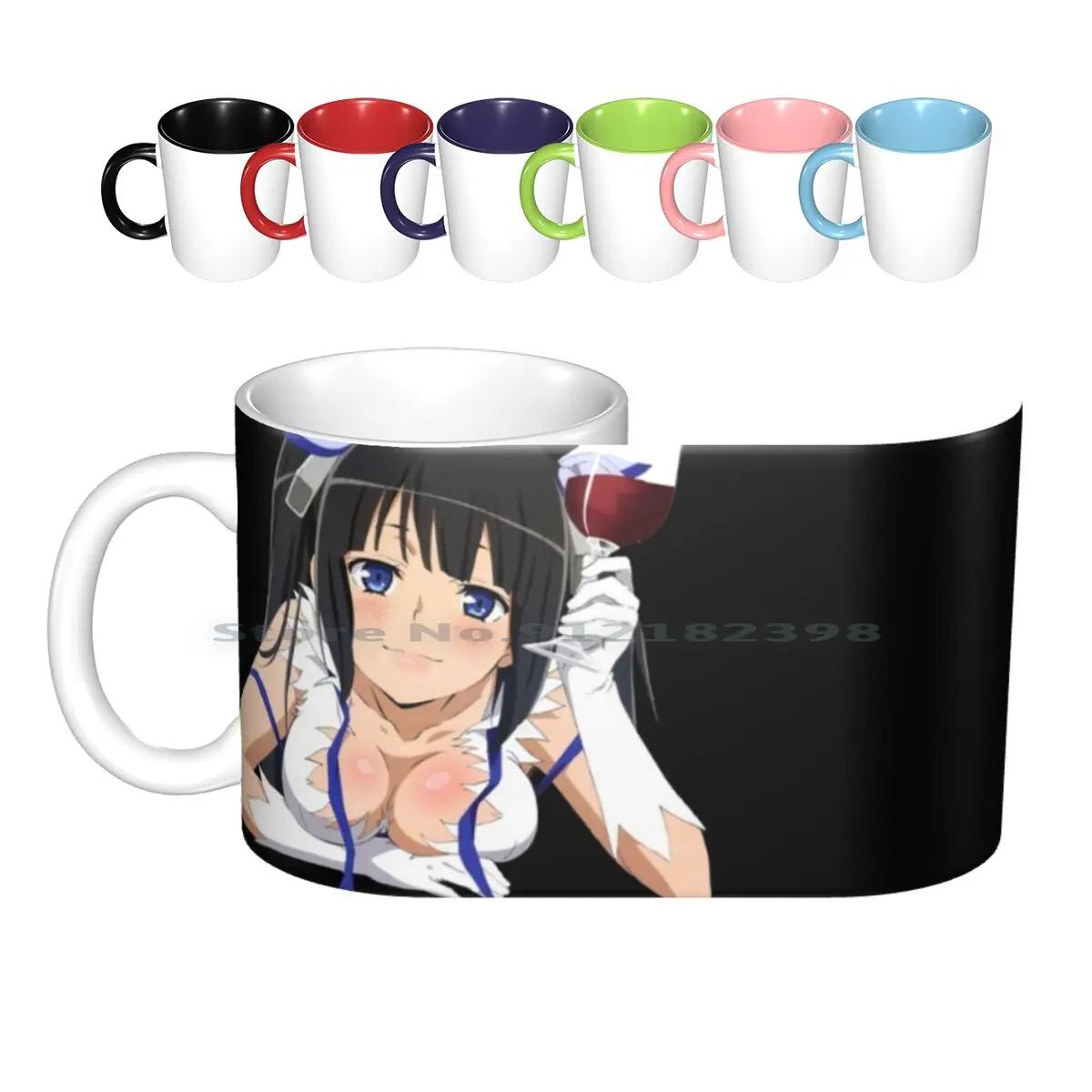 Керамические кружки Hestia Danmachi, кофейные чашки, Кружка для молока и чая, Danmachi Hestia, неправильно попытаться забрать девочек с колокольчиком Ais