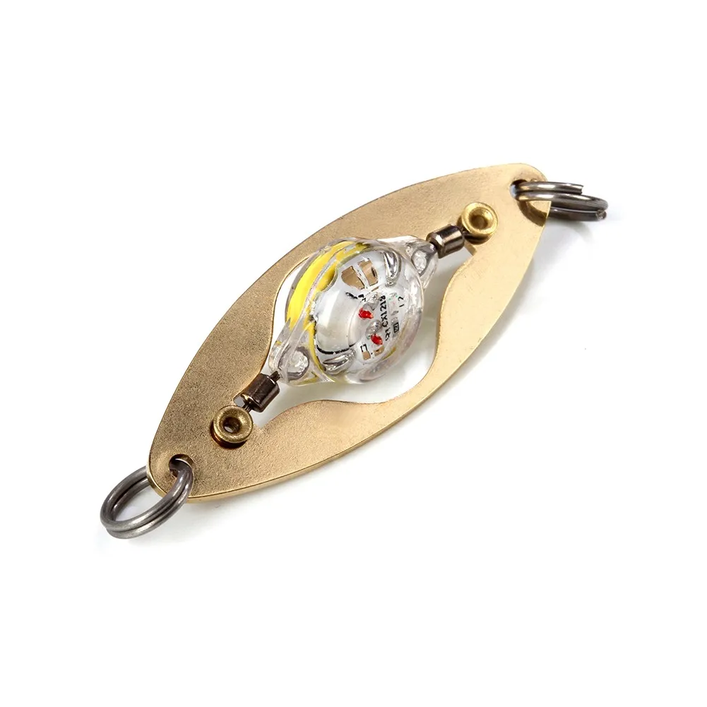 

1PCS LED Lure Fish Light 5.5CM Deep Underwater Eye Shape Fishing Lure Light Metal Flashing Spinning Lamp Artificial Bait Tackle