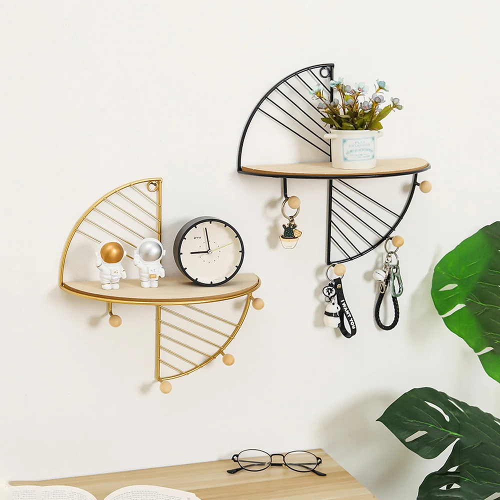 

Iron Art Creative Storage Display Shelf Wall Hanging Storage Rack Living Room Decorative Frame Living Room Office Home Accessory