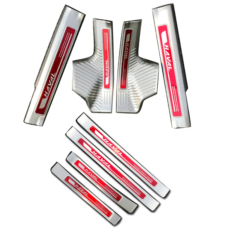 Высококачественная Накладка на порог из нержавеющей стали для Haval H6 2017-2018 4-8