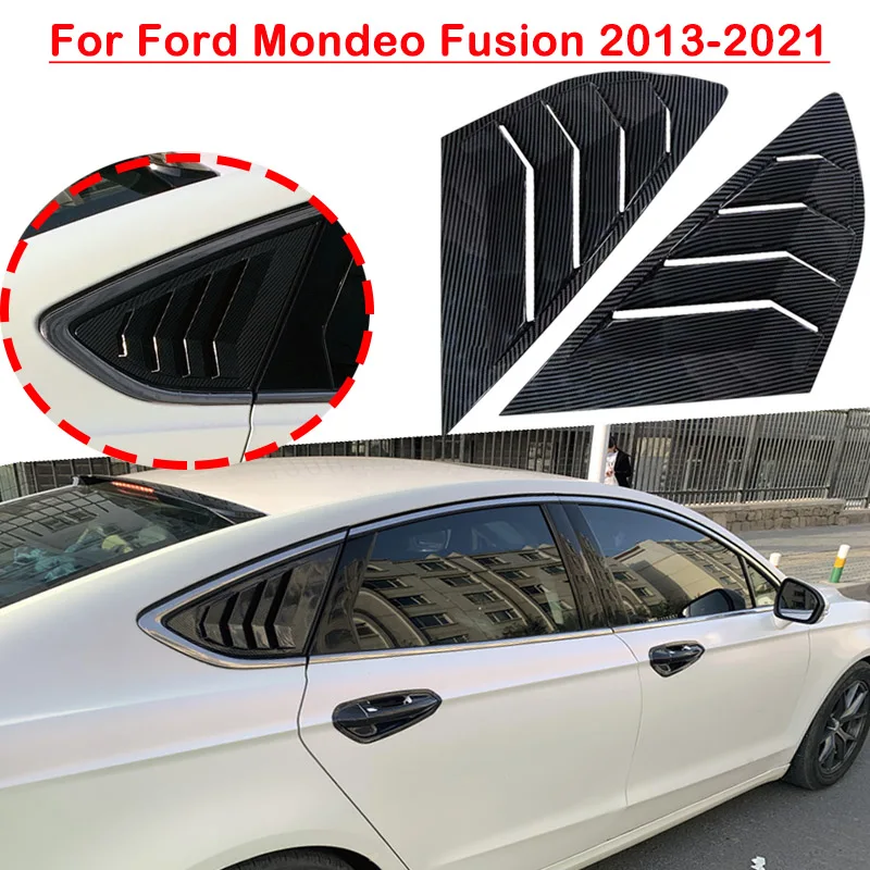 

Rear Quarter Side Window Louvers Scoop Cover Vent for Ford Fusion Mondeo 2013 2015 2016 2017 2018 2019 2020 2021