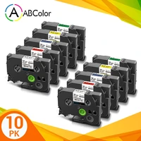 a abcolor 10pcs 12mm 231 labels compatible for 231 431 531 631 731 laminated label tape black on whiteclear for label maker