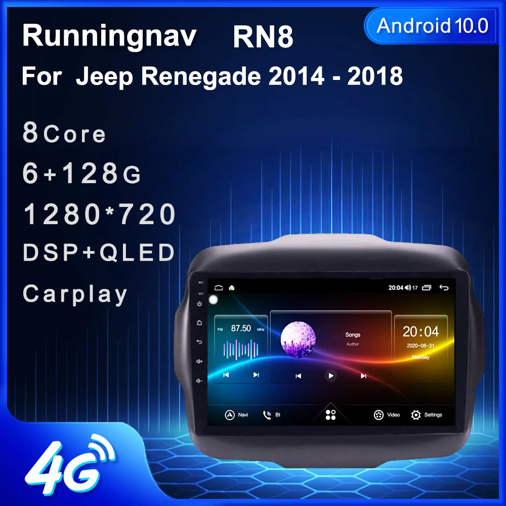 Android 10 1 для JEEP Renegade 2016 2017 Мультимедиа Стерео DVD плеер навигации GPS