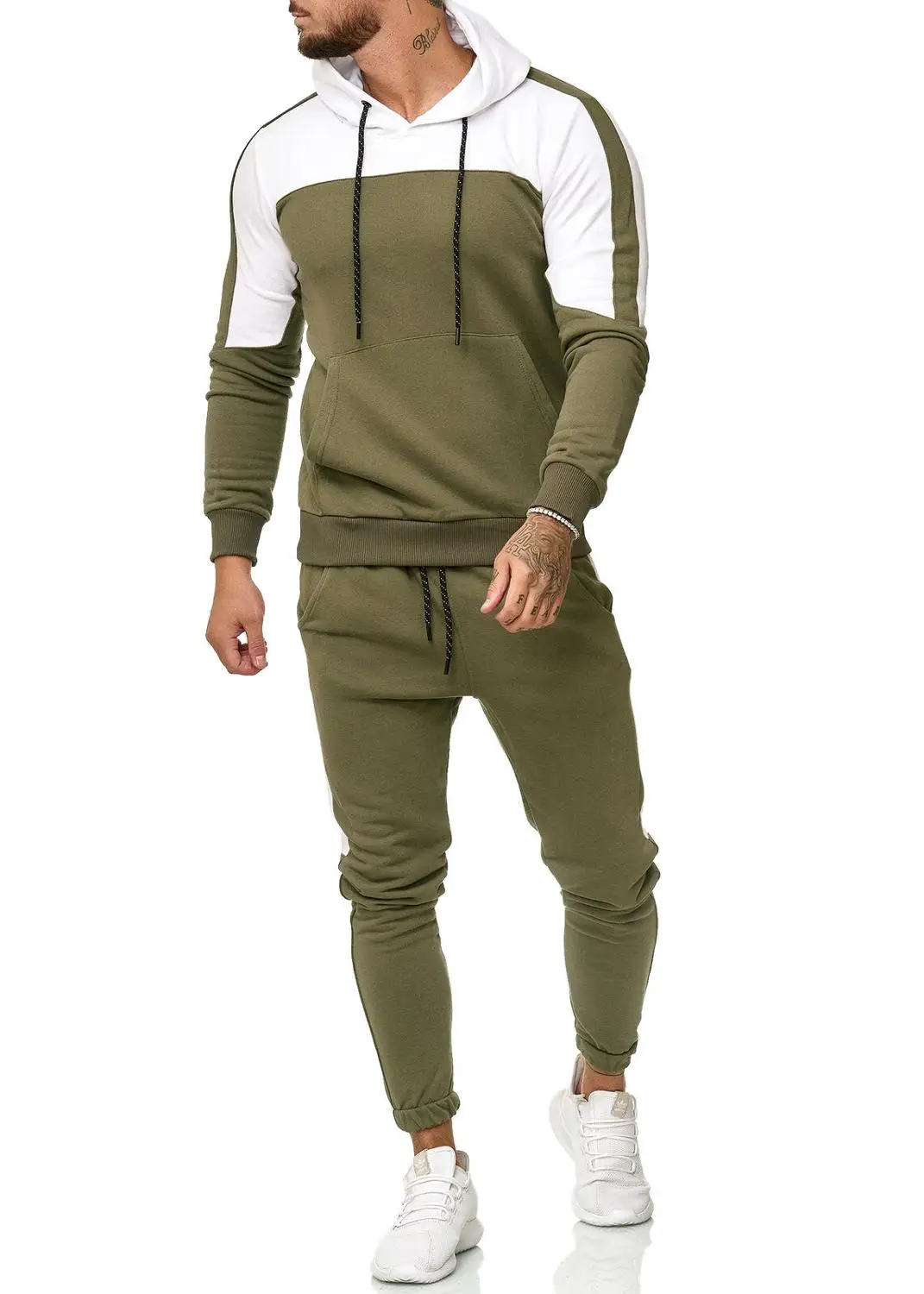 Осень/Зима 2020 мужской спортивный костюм утолщенная молодежная мода с длинными