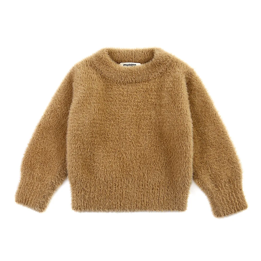 

1-3Yrs Toddler Kids Velvet Knitted Sweater Warm Autumn Baby Girls Long Sleeve Tops Outwear Winter Clothing