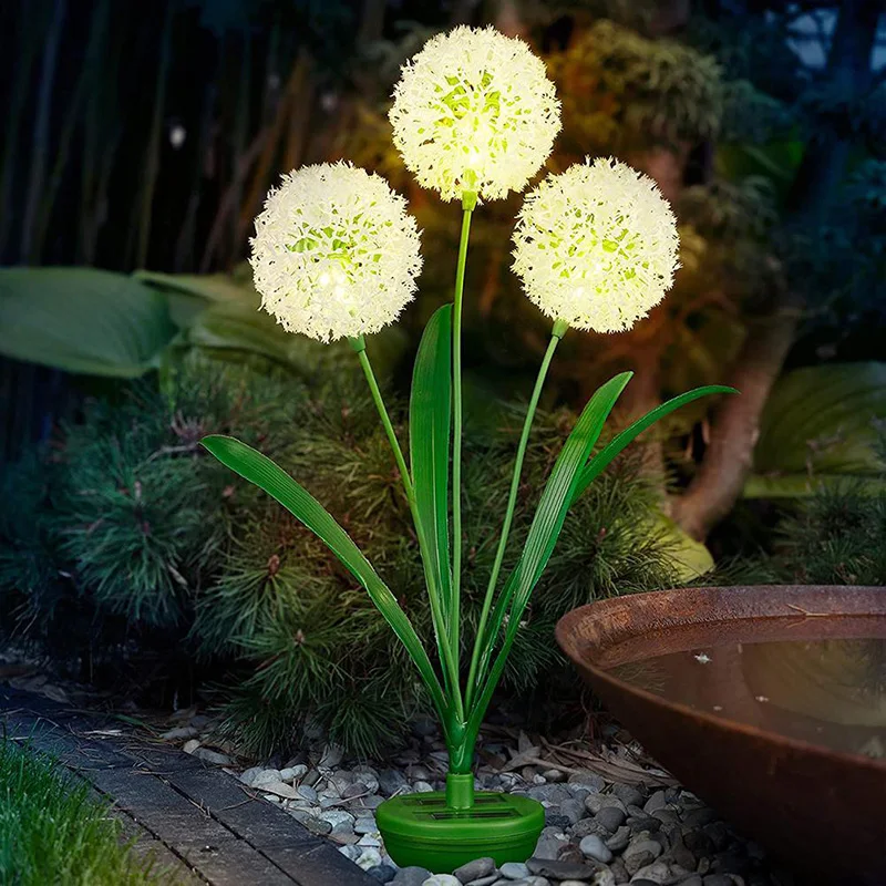 Новый креативный Солнечный цветок шар светильник Современный наружный пейзаж