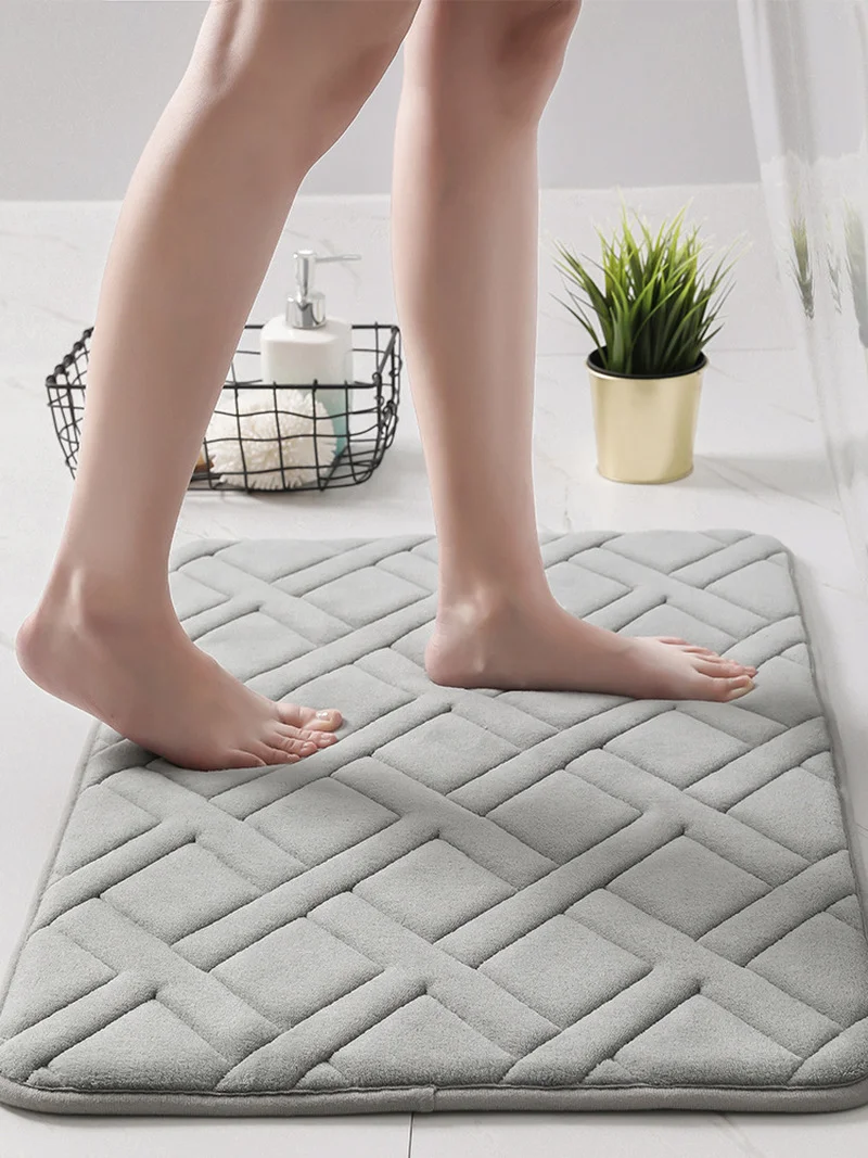 

Soft Rebound Bathroom Bath Mat Set Multi Sizes Bathtub Washbasin Toilet Rugs Living Room Bedroom Kitchen Area Carpets Large Size