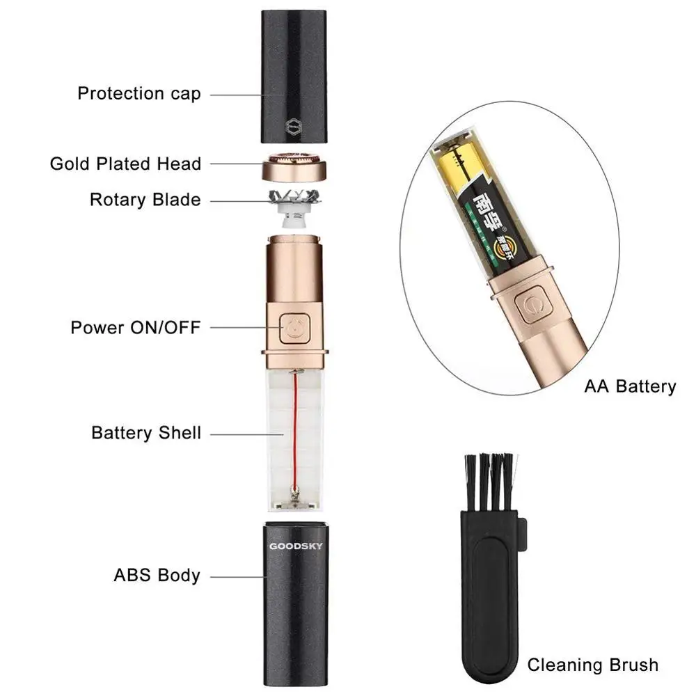 

New Electric Epilator Women Painless Hair Removal Female Upper Lip Cheeks Shaver Face Hair Remover Bikini Shaver Lipstick Style