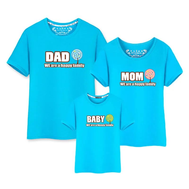 Мы счастливая семья Tumblr Мультяшные футболки Одежда для мамы и сына Daddys девочки