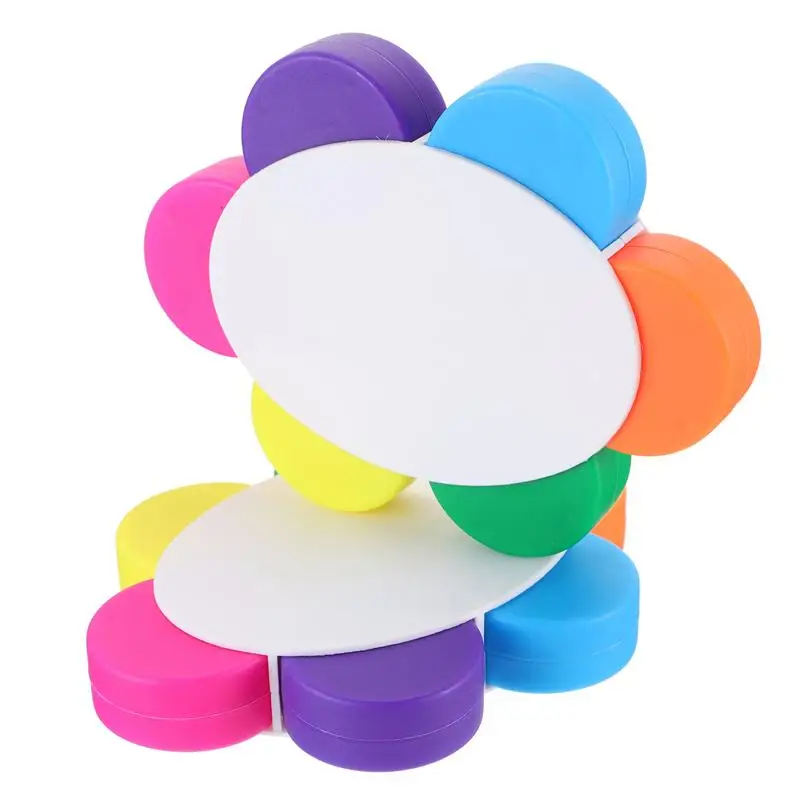 

2PCS Petal Shape Highlighter Pen Practical Professional Fluorescent Pen