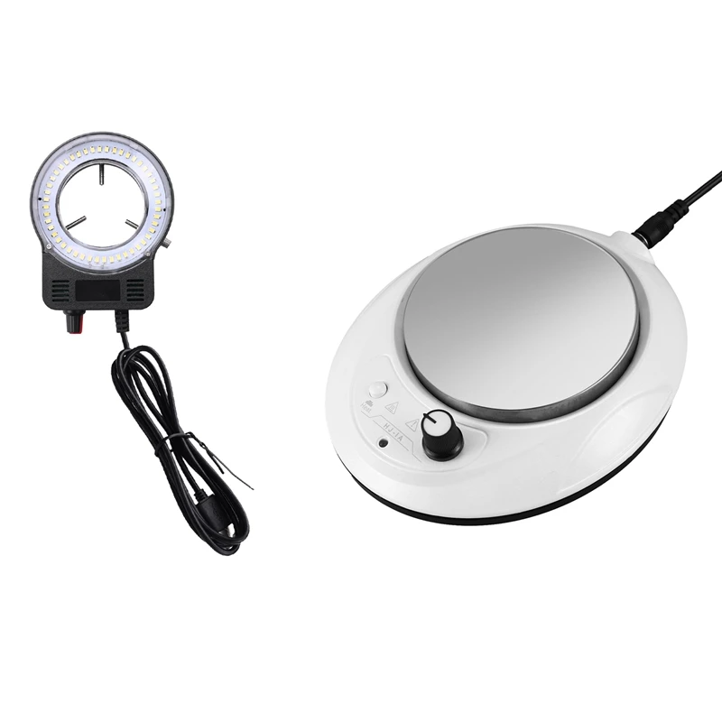 

48 LED SMD USB Ring Light Illuminator Lamp With Magnetic Heating Stirrer Mini Magnetic Heating Agitator EU Plug