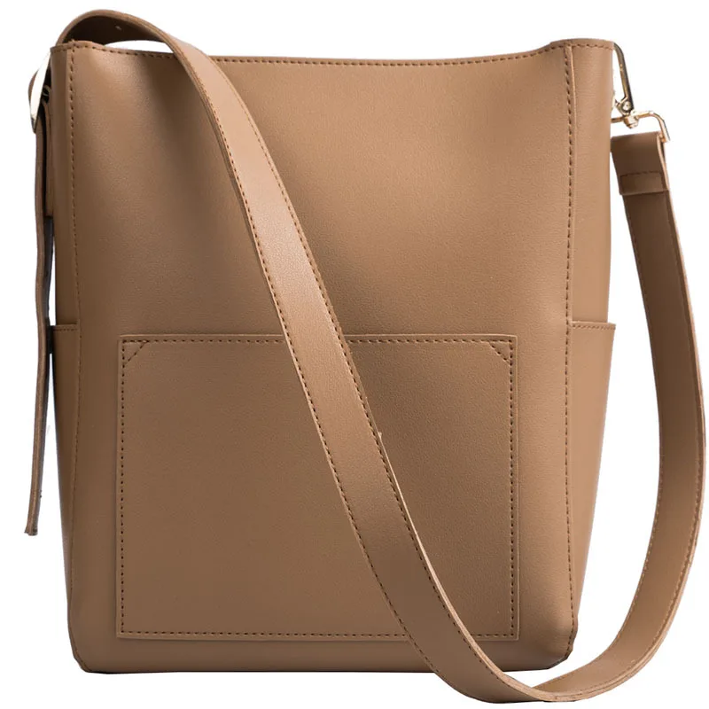 

Large Capacity Women Shoulder Bags Designer Brand Handbags Luxury Pu Leather Crossbody Bag Casual Tote Simply Buckets Bag Purse