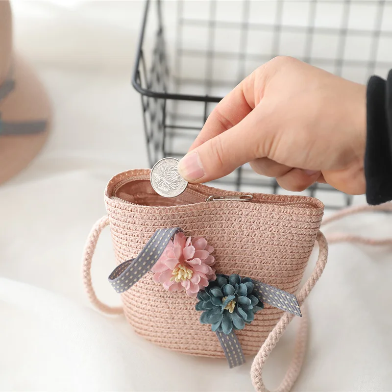 Fashion children's cap With Bag baby panama Girl hat photography props Beach summer Hat Toddler Girls Accessories 1-8Y | Детская