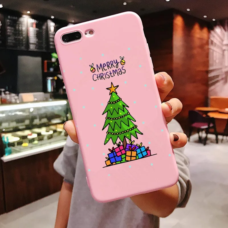 Веселый Рождественский чехол Vogue girl для iPhone 11 Pro Max новогодний розовый мягкий чехол для телефона с лосем для iPhone X 6 6S 7 8 Plus Xs XR XS MAX - Цвет: PINK TPU