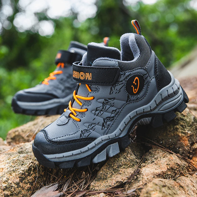 Кроссовки для мальчиков зимняя спортивная обувь повседневные Нескользящие