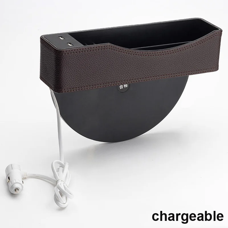 Шкатулка для хранения сидений автомобиля черный органайзер с USB-портом зарядки |