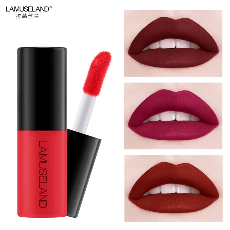

12 Colors Matte Liquid Lip Gloss Long Lasting Waterproof Non Stick Cup Delicate Lipstick Lip Balm Beauty Make Up Cosmetics TSLM1