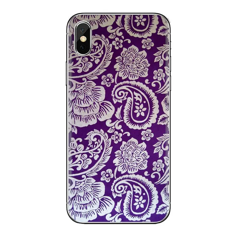 Чехлы из ТПУ кожи фиолетовый цветочный Пейсли Мандала хенна для htc один U11 U12 X9 M7 M8