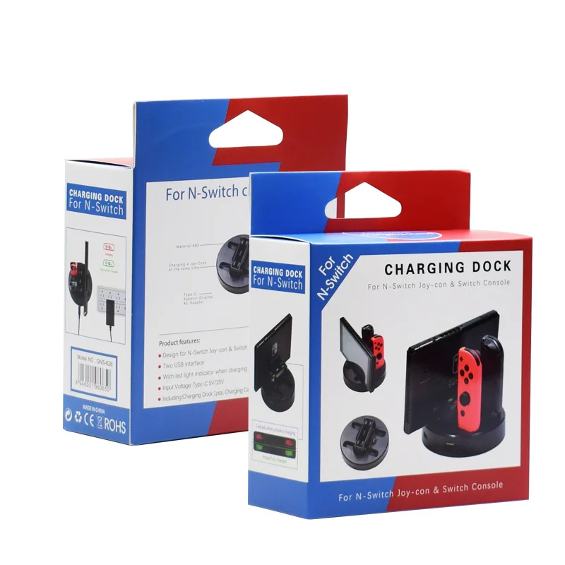 Зарядная док станция для контроллера Nintendo LED зарядное устройство Switch геймпад