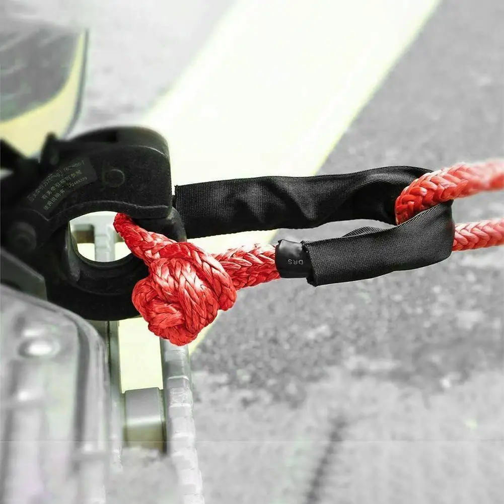 

2pcs Length 22inch Soft Shackle Synthetic Rope 38000lbs Trailer Pull Rope Off-Road Recovery Tow Strap ATV UTV For Car Broke A5R6