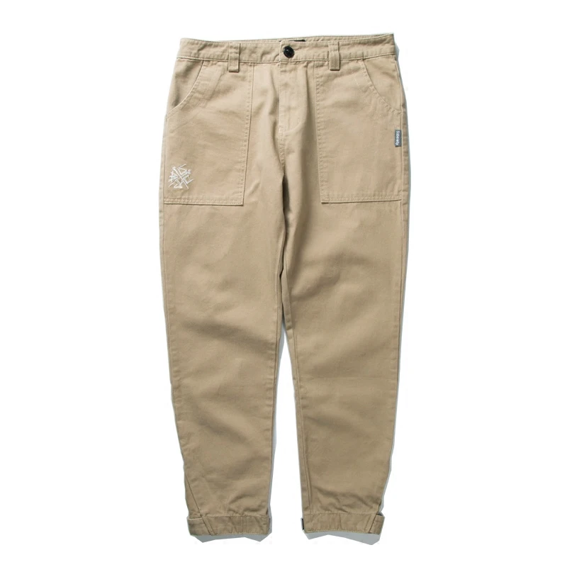 Korean Style Fashion Men Jeans Slim Fit Embroidery Designer Casual Cargo Pants Men Overalls Streetwear Hip Hop Joggers Trousers