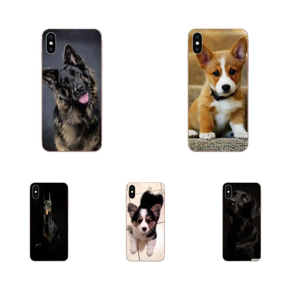 Корги черный фон собак из мягкой кожи чехлы для htc Desire 530 626 628 630 816 820 830 один A9 M7 M8 M9
