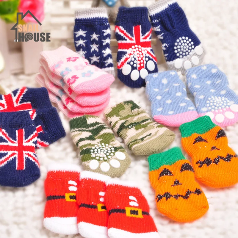 

Snailhouse Dog Socks Pet Socks Animal Pattern Interior Anti-skid Socks Non-slip Socks Teddy Puppy Small Dog Pet Cat Foot Cover